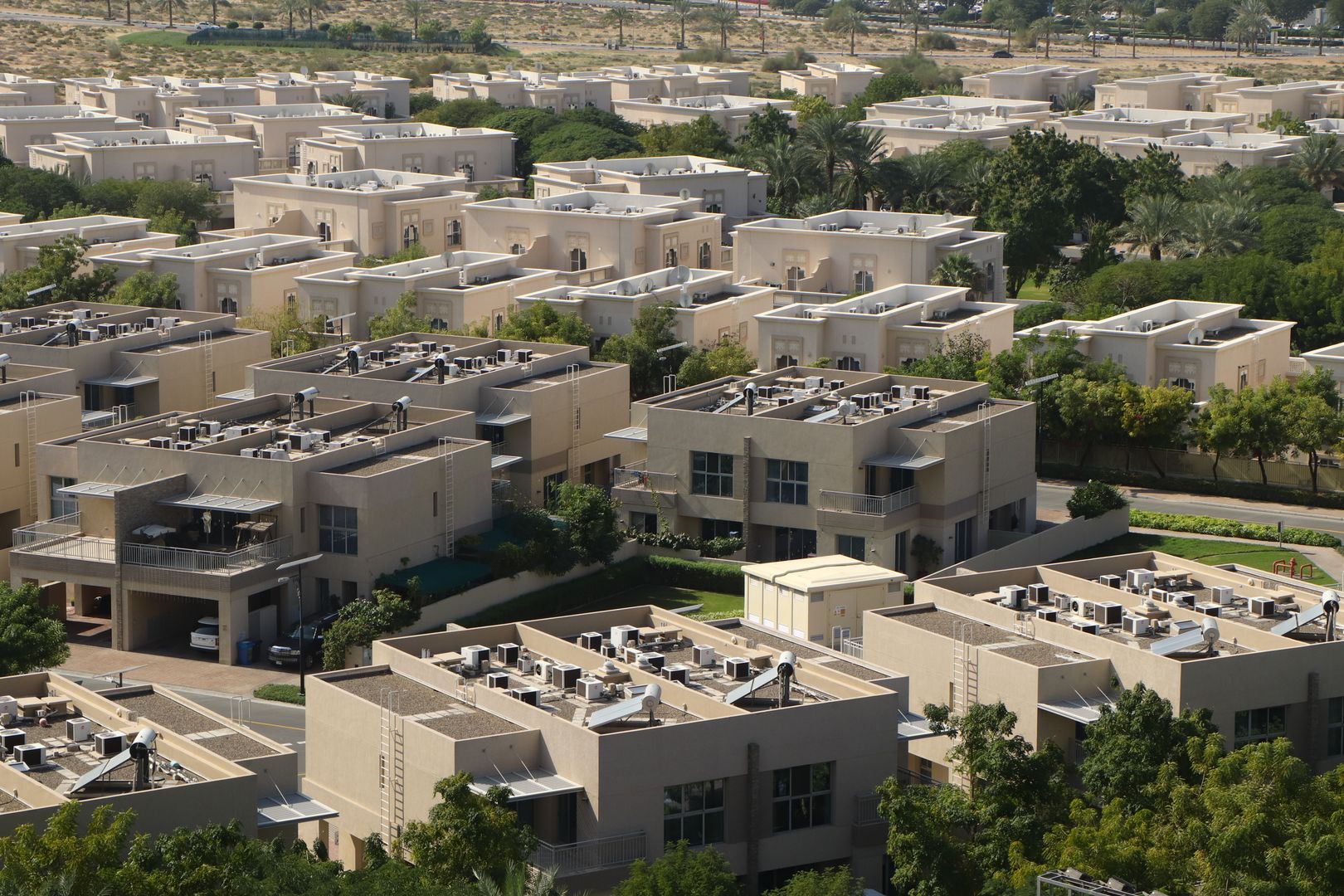 Villas and greenery in Arabian Ranches