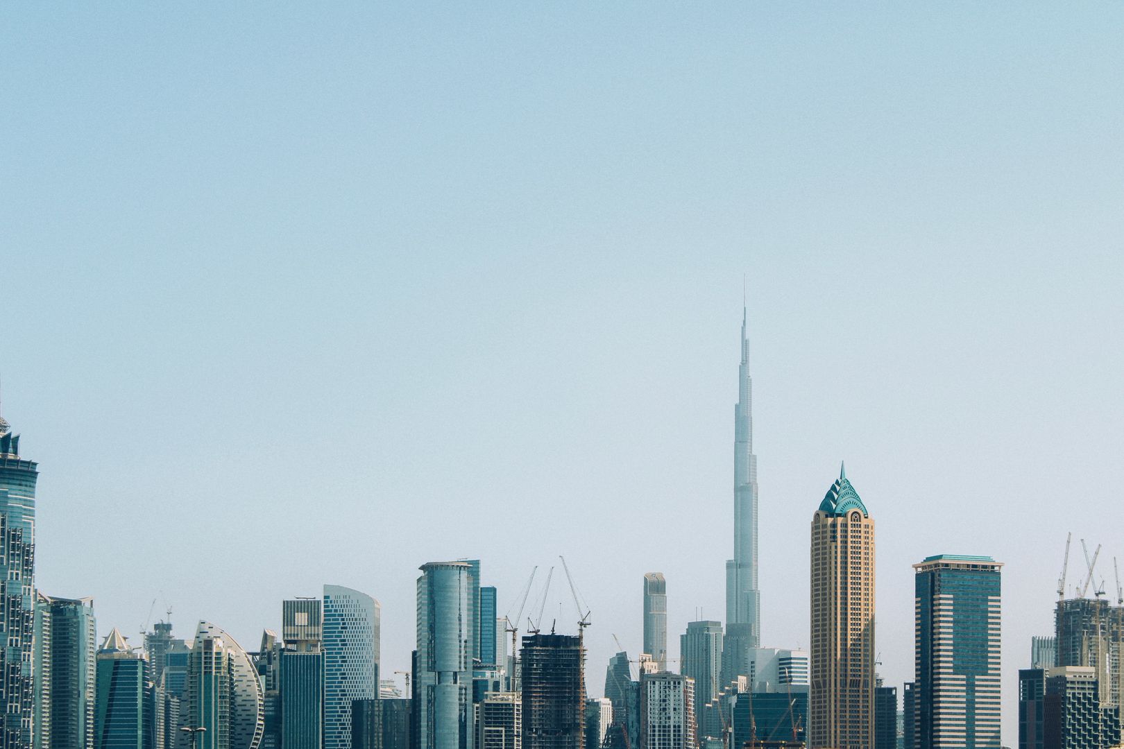 Downtown Dubai skyline with the Burj Khalifa